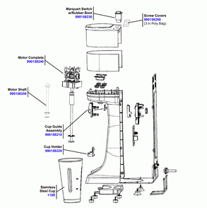 Part Location Diagram of 110e Hamilton Beach Cup